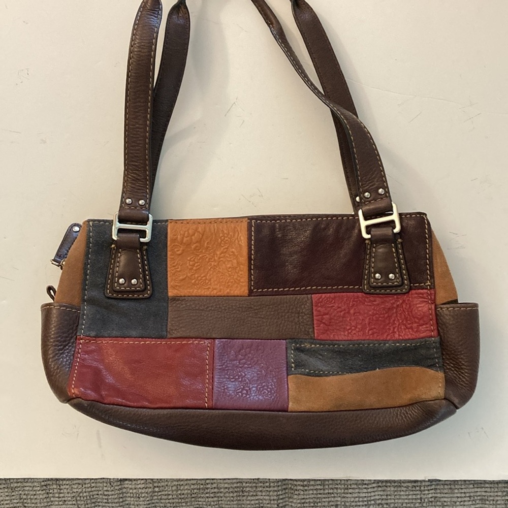 Fossil Patchwork Leather Shoulder Bag - image 7